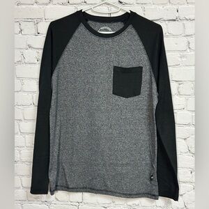 Men's Classic Black and Gray Long Sleeve Tee